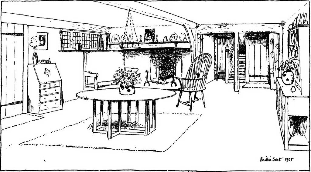 An illustration from Houses and gardens, 1906, leaf 311