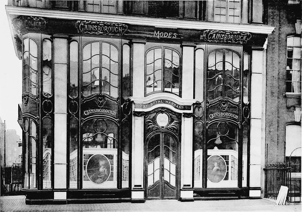 An illustration from English shop-fronts, old and new : a series of examples by leading architects, selected and specially photographed : together with descriptive notes and illustrations, 1907, leaf 118