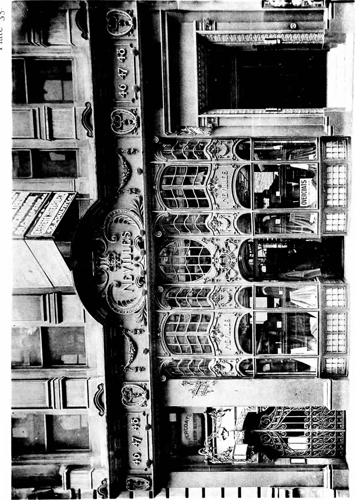 An illustration from English shop-fronts, old and new : a series of examples by leading architects, selected and specially photographed : together with descriptive notes and illustrations, 1907, leaf 120