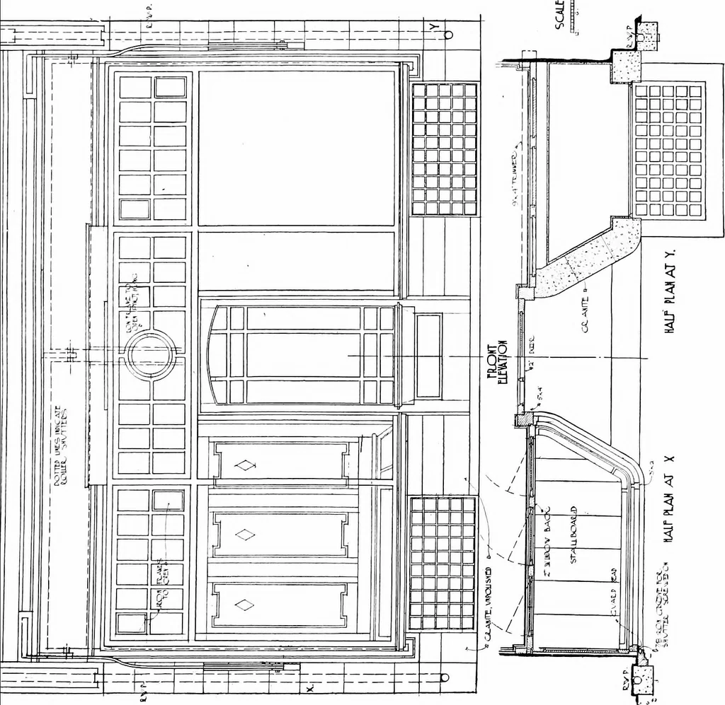 An illustration from English shop-fronts, old and new : a series of examples by leading architects, selected and specially photographed : together with descriptive notes and illustrations, 1907, leaf 132