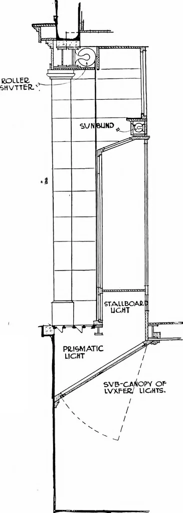 An illustration from English shop-fronts, old and new : a series of examples by leading architects, selected and specially photographed : together with descriptive notes and illustrations, 1907, leaf 137