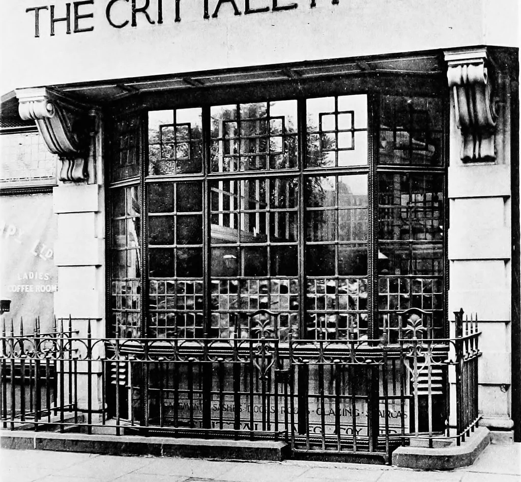 An illustration from English shop-fronts, old and new : a series of examples by leading architects, selected and specially photographed : together with descriptive notes and illustrations, 1907, leaf 150
