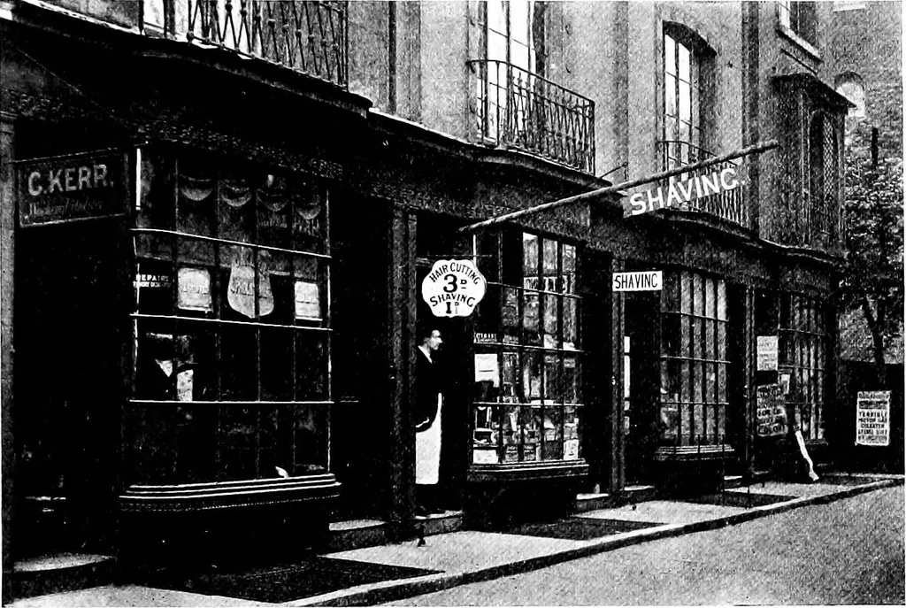 An illustration from English shop-fronts, old and new : a series of examples by leading architects, selected and specially photographed : together with descriptive notes and illustrations, 1907, leaf 38