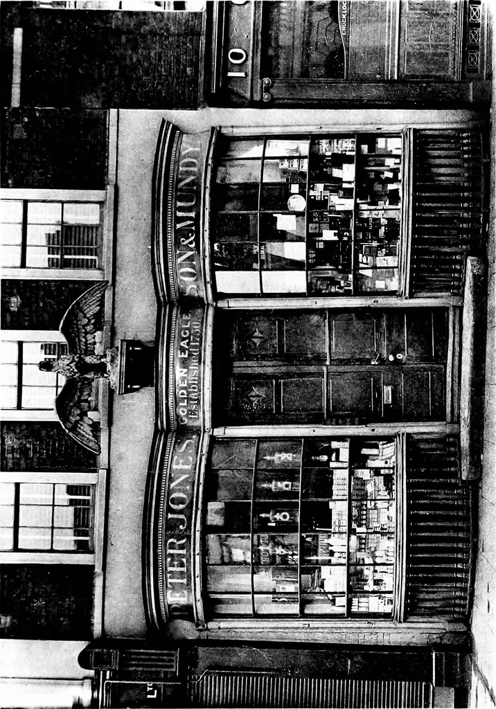 An illustration from English shop-fronts, old and new : a series of examples by leading architects, selected and specially photographed : together with descriptive notes and illustrations, 1907, leaf 52