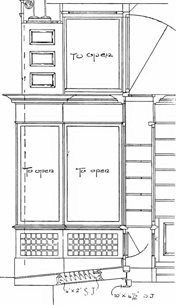An illustration from English shop-fronts, old and new : a series of examples by leading architects, selected and specially photographed : together with descriptive notes and illustrations, 1907, leaf 70