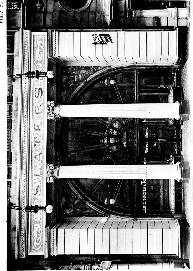 An illustration from English shop-fronts, old and new : a series of examples by leading architects, selected and specially photographed : together with descriptive notes and illustrations, 1907, leaf 96