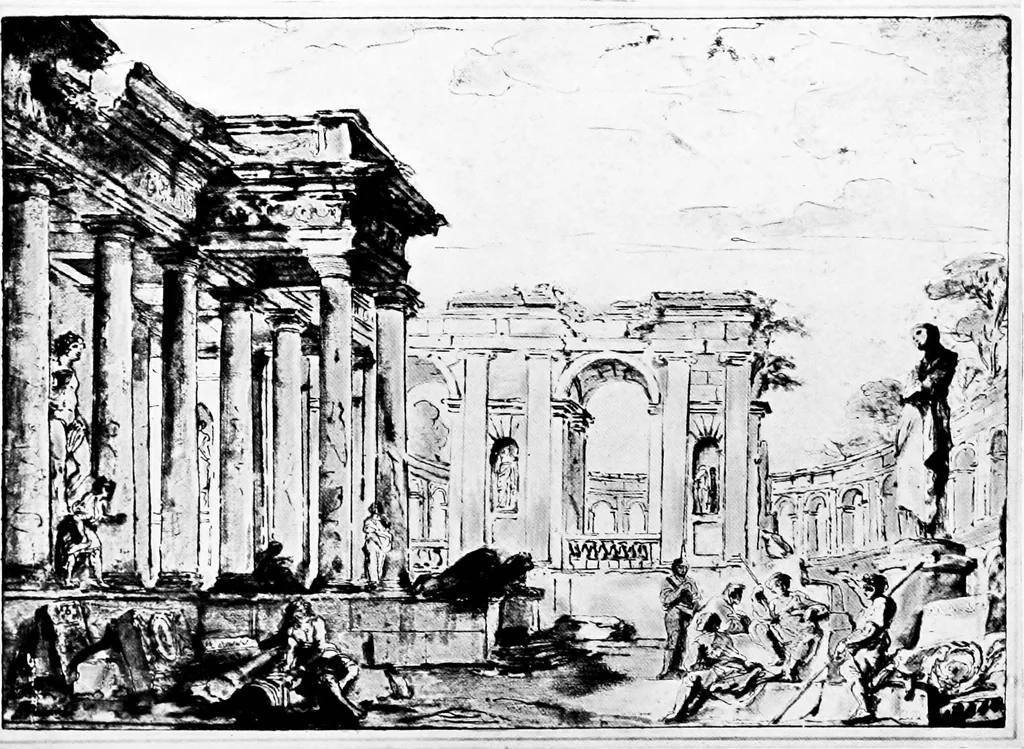 An illustration from Architectural drawing and draughtsmen, 1912, leaf 139
