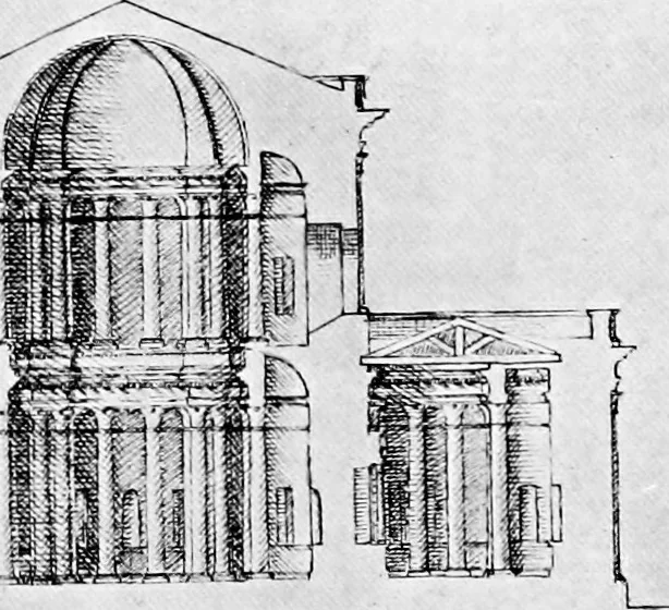 An illustration from Architectural drawing and draughtsmen, 1912, leaf 167