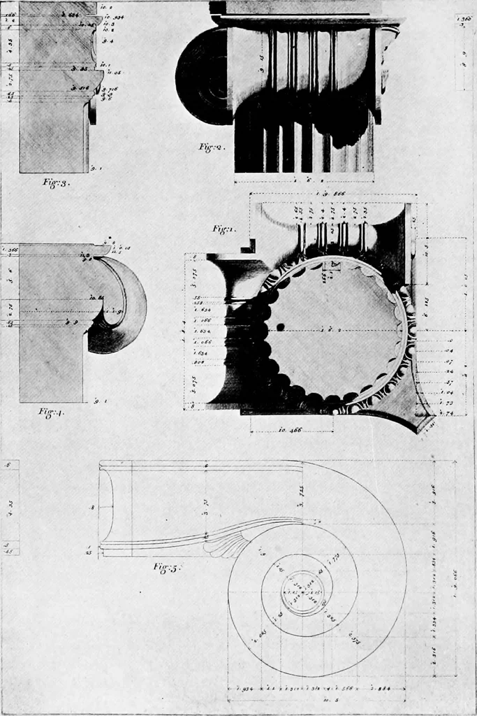 An illustration from Architectural drawing and draughtsmen, 1912, leaf 181