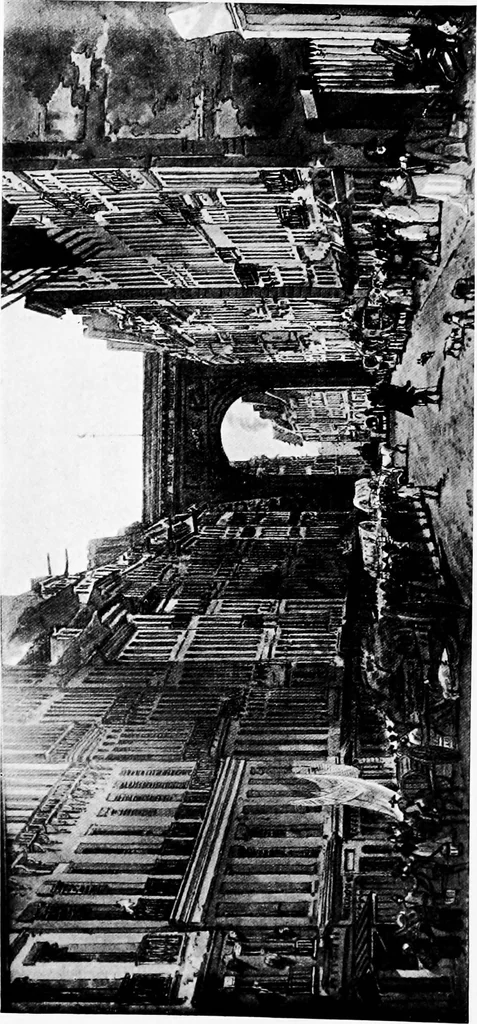 An illustration from Architectural drawing and draughtsmen, 1912, leaf 195