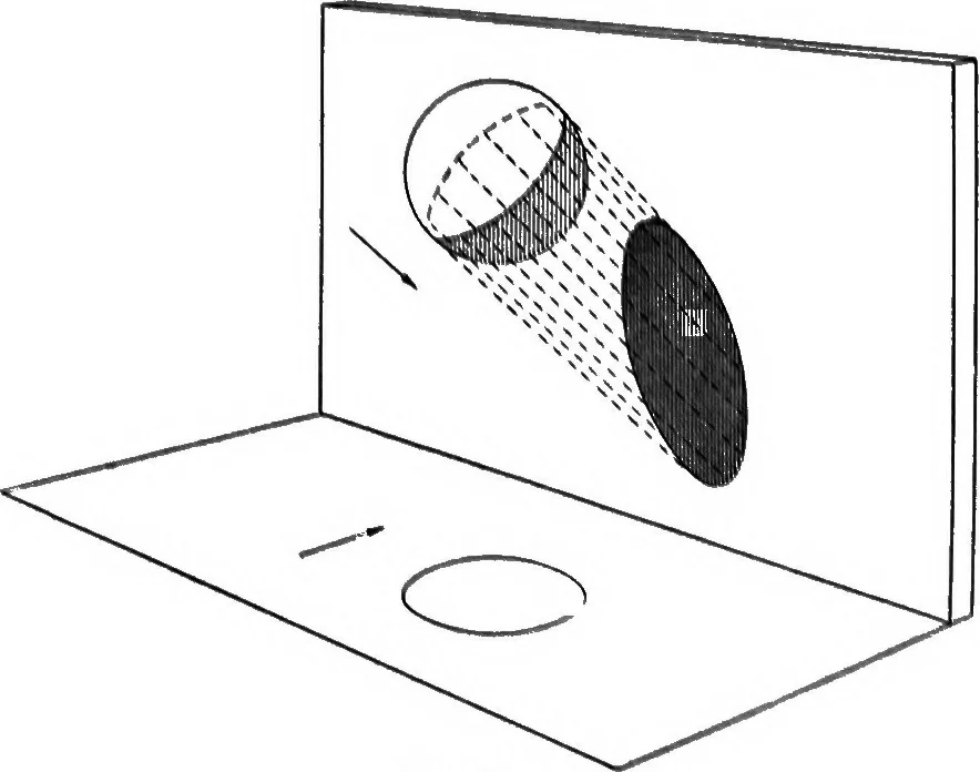 An illustration from Shades and shadows, with applications to architectural details, and exercises in drawing them with the brush and pen .., 1912, leaf 12