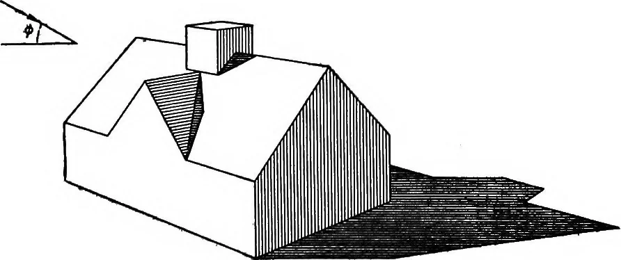 An illustration from Shades and shadows, with applications to architectural details, and exercises in drawing them with the brush and pen .., 1912, leaf 13