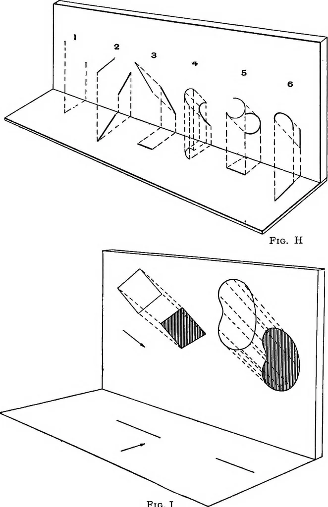 An illustration from Shades and shadows, with applications to architectural details, and exercises in drawing them with the brush and pen .., 1912, leaf 17