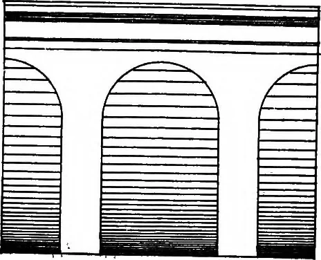 An illustration from Shades and shadows, with applications to architectural details, and exercises in drawing them with the brush and pen .., 1912, leaf 32