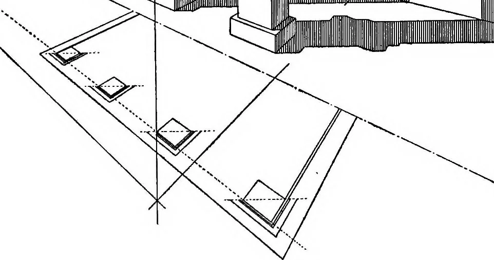 An illustration from Shades and shadows, with applications to architectural details, and exercises in drawing them with the brush and pen .., 1912, leaf 58