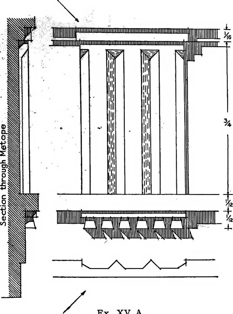 An illustration from Shades and shadows, with applications to architectural details, and exercises in drawing them with the brush and pen .., 1912, leaf 62
