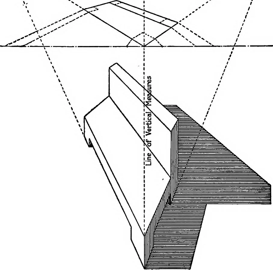 An illustration from Shades and shadows, with applications to architectural details, and exercises in drawing them with the brush and pen .., 1912, leaf 66