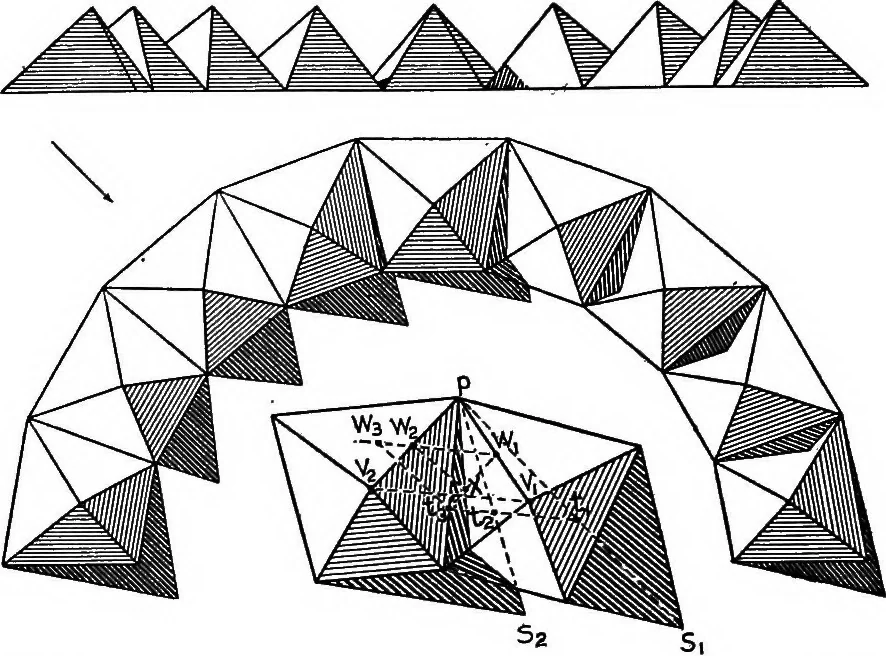 An illustration from Shades and shadows, with applications to architectural details, and exercises in drawing them with the brush and pen .., 1912, leaf 70