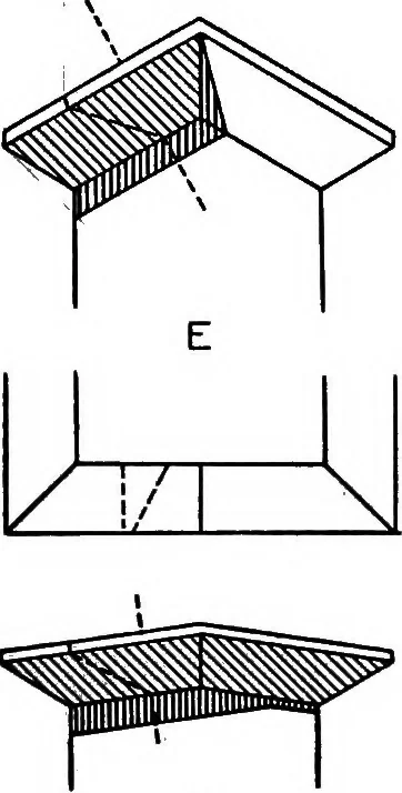An illustration from Shades and shadows, with applications to architectural details, and exercises in drawing them with the brush and pen .., 1912, leaf 72