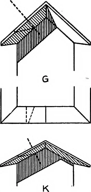 An illustration from Shades and shadows, with applications to architectural details, and exercises in drawing them with the brush and pen .., 1912, leaf 72