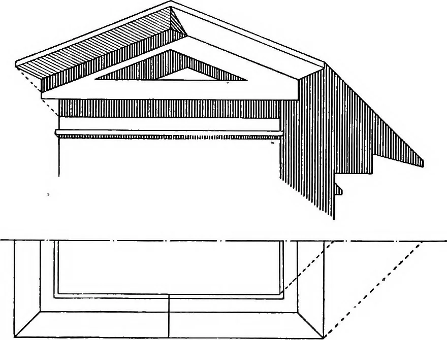 An illustration from Shades and shadows, with applications to architectural details, and exercises in drawing them with the brush and pen .., 1912, leaf 73