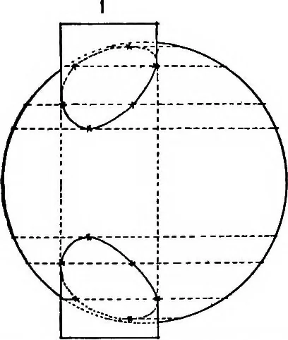An illustration from Shades and shadows, with applications to architectural details, and exercises in drawing them with the brush and pen .., 1912, leaf 80