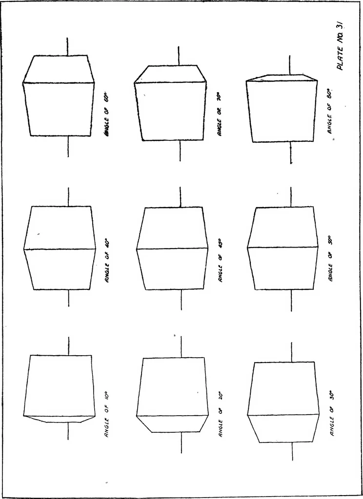 An illustration from Perspective delineation, 1921, leaf 116