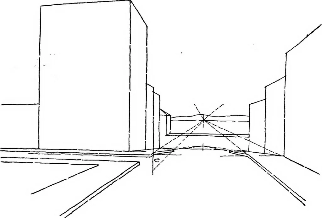 An illustration from Perspective delineation, 1921, leaf 120