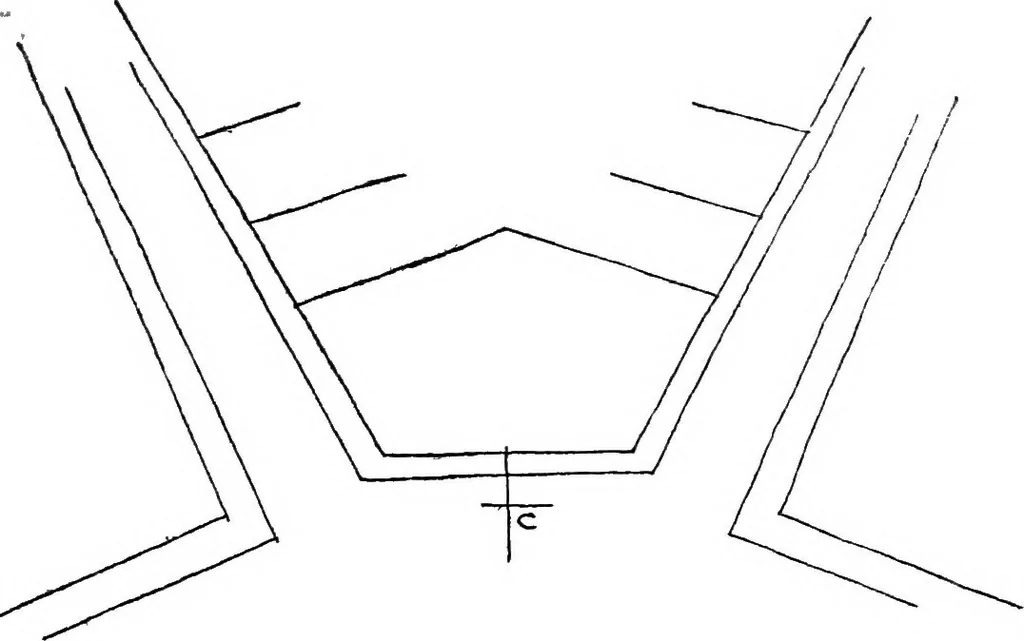 An illustration from Perspective delineation, 1921, leaf 122