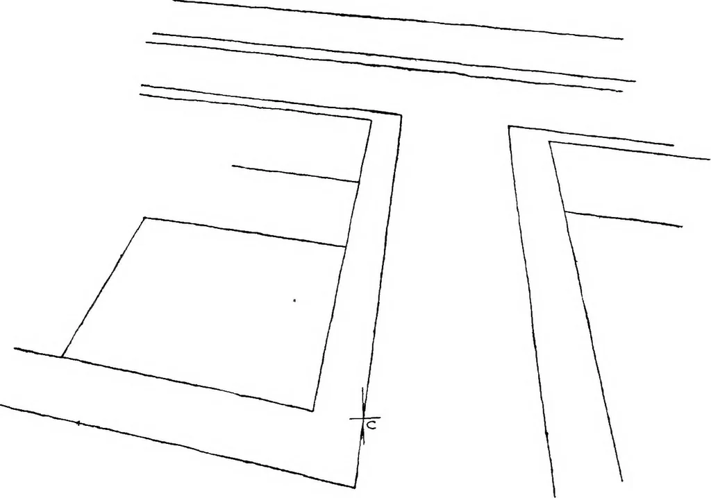 An illustration from Perspective delineation, 1921, leaf 122