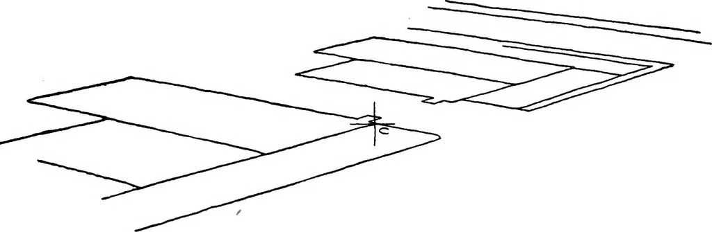 An illustration from Perspective delineation, 1921, leaf 126