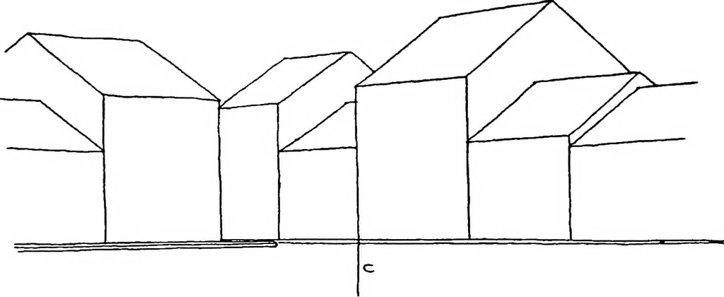 An illustration from Perspective delineation, 1921, leaf 128