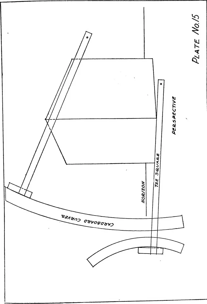 An illustration from Perspective delineation, 1921, leaf 84
