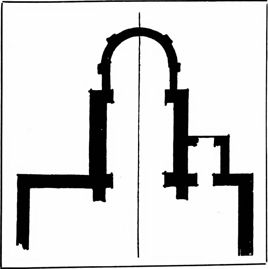 An illustration from American churches ... A series of authoritative articles on designing, planning, heating, ventilating, lighting and general equipment of churches as demonstrated by the best practice in the United States, 1915, leaf 102