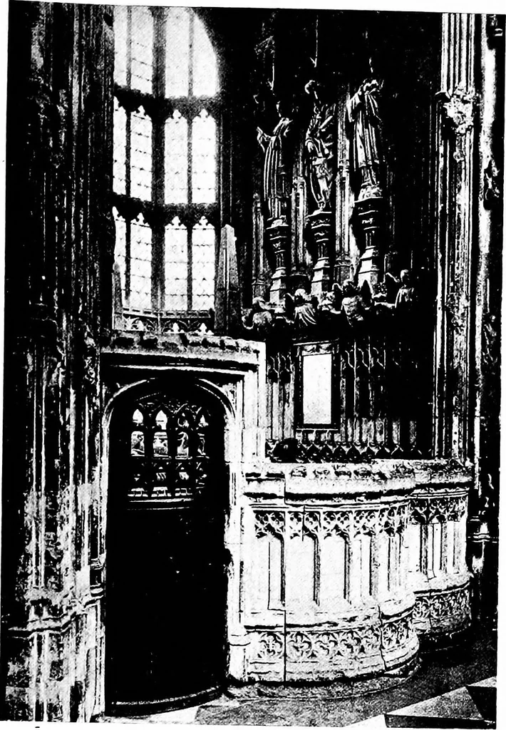 An illustration from American churches ... A series of authoritative articles on designing, planning, heating, ventilating, lighting and general equipment of churches as demonstrated by the best practice in the United States, 1915, leaf 106