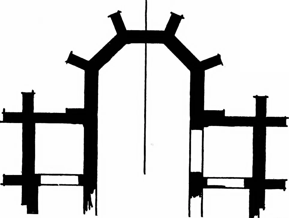 An illustration from American churches ... A series of authoritative articles on designing, planning, heating, ventilating, lighting and general equipment of churches as demonstrated by the best practice in the United States, 1915, leaf 106