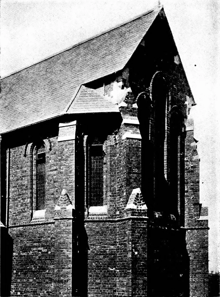 An illustration from American churches ... A series of authoritative articles on designing, planning, heating, ventilating, lighting and general equipment of churches as demonstrated by the best practice in the United States, 1915, leaf 107