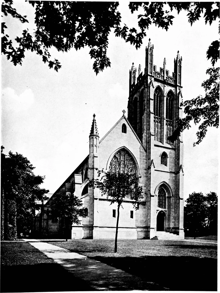 An illustration from American churches ... A series of authoritative articles on designing, planning, heating, ventilating, lighting and general equipment of churches as demonstrated by the best practice in the United States, 1915, leaf 122