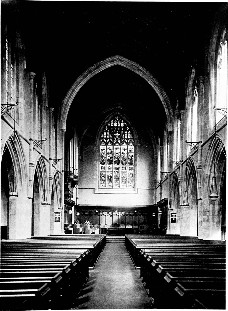 An illustration from American churches ... A series of authoritative articles on designing, planning, heating, ventilating, lighting and general equipment of churches as demonstrated by the best practice in the United States, 1915, leaf 124