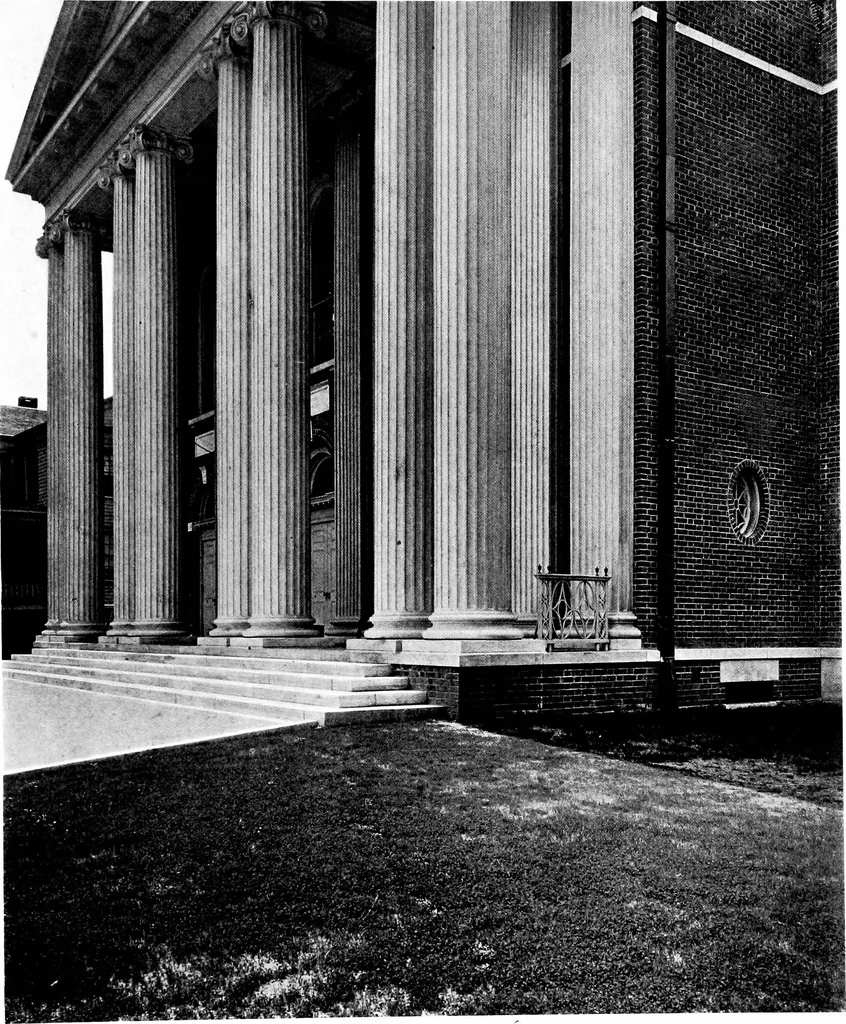 An illustration from American churches ... A series of authoritative articles on designing, planning, heating, ventilating, lighting and general equipment of churches as demonstrated by the best practice in the United States, 1915, leaf 152