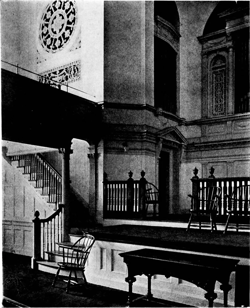 An illustration from American churches ... A series of authoritative articles on designing, planning, heating, ventilating, lighting and general equipment of churches as demonstrated by the best practice in the United States, 1915, leaf 164