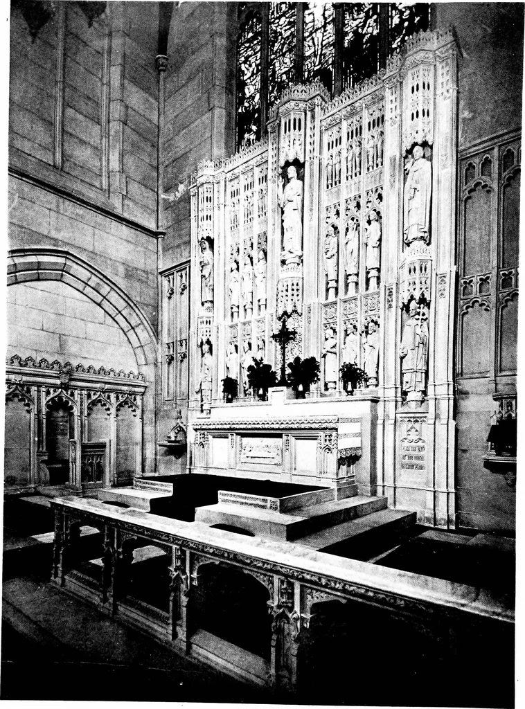 An illustration from American churches ... A series of authoritative articles on designing, planning, heating, ventilating, lighting and general equipment of churches as demonstrated by the best practice in the United States, 1915, leaf 17