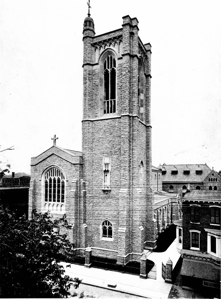 An illustration from American churches ... A series of authoritative articles on designing, planning, heating, ventilating, lighting and general equipment of churches as demonstrated by the best practice in the United States, 1915, leaf 172
