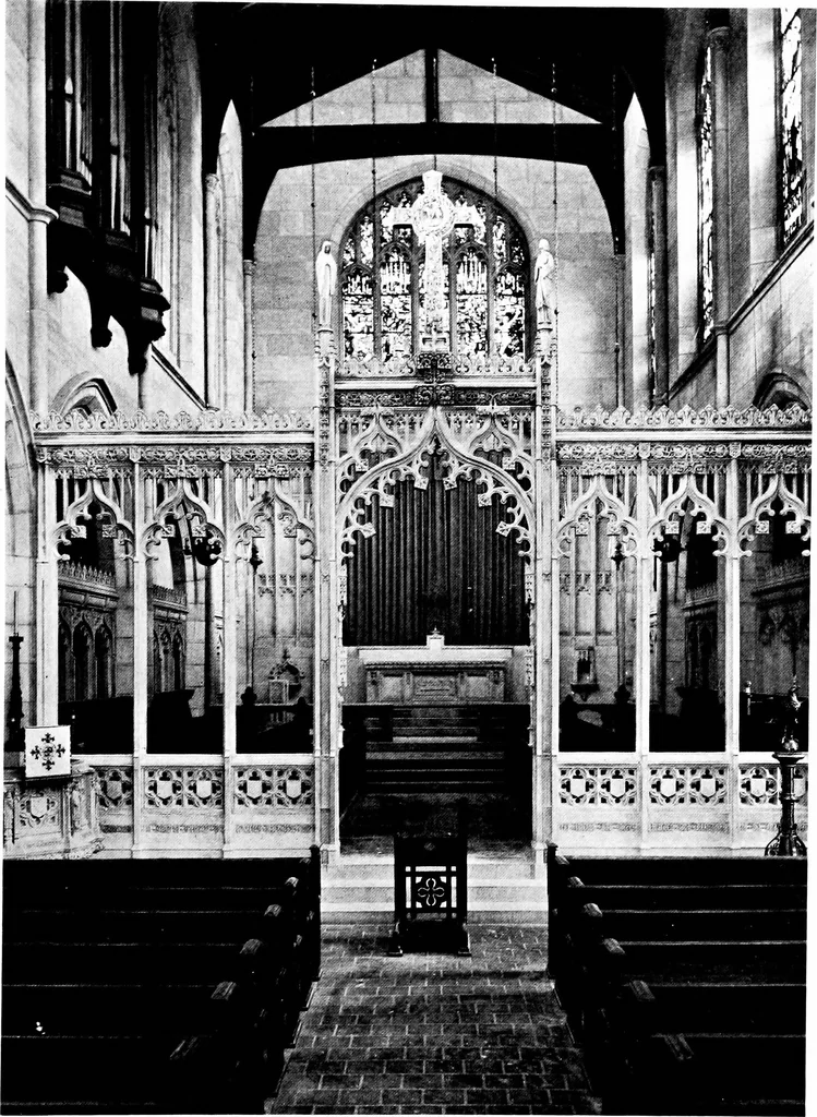 An illustration from American churches ... A series of authoritative articles on designing, planning, heating, ventilating, lighting and general equipment of churches as demonstrated by the best practice in the United States, 1915, leaf 174