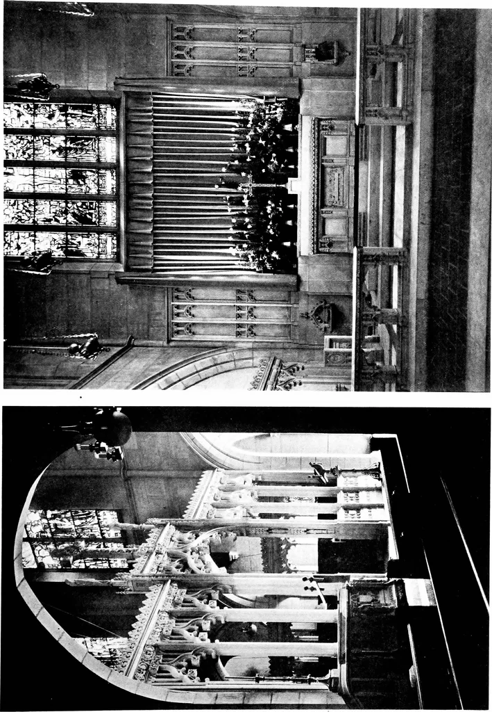 An illustration from American churches ... A series of authoritative articles on designing, planning, heating, ventilating, lighting and general equipment of churches as demonstrated by the best practice in the United States, 1915, leaf 176