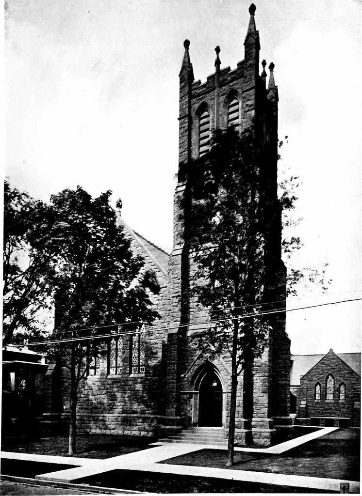 An illustration from American churches ... A series of authoritative articles on designing, planning, heating, ventilating, lighting and general equipment of churches as demonstrated by the best practice in the United States, 1915, leaf 190