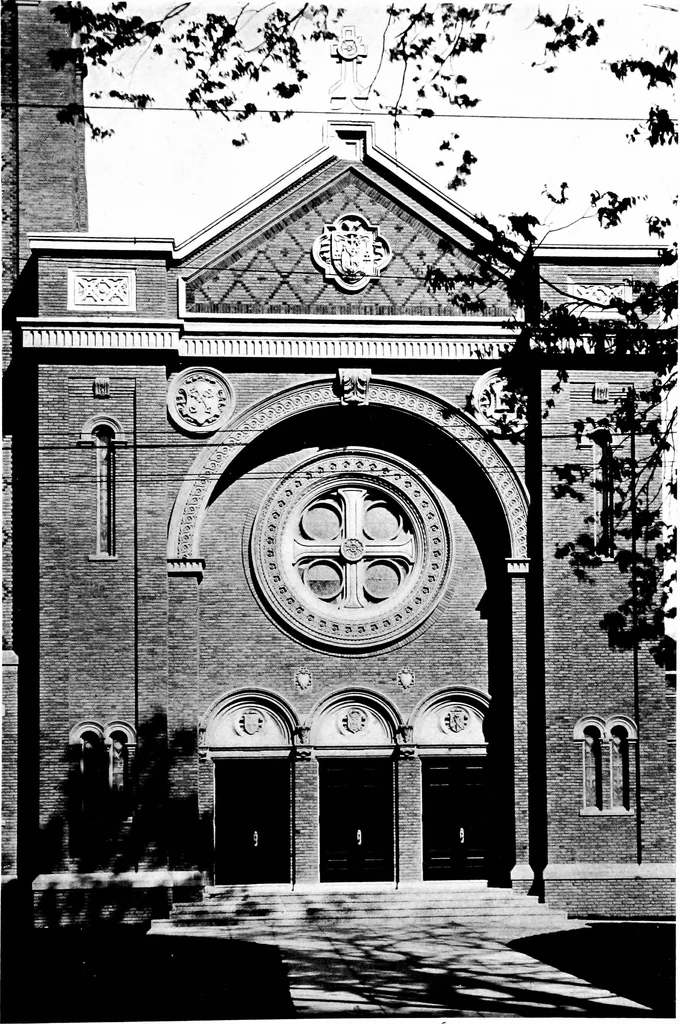 An illustration from American churches ... A series of authoritative articles on designing, planning, heating, ventilating, lighting and general equipment of churches as demonstrated by the best practice in the United States, 1915, leaf 196