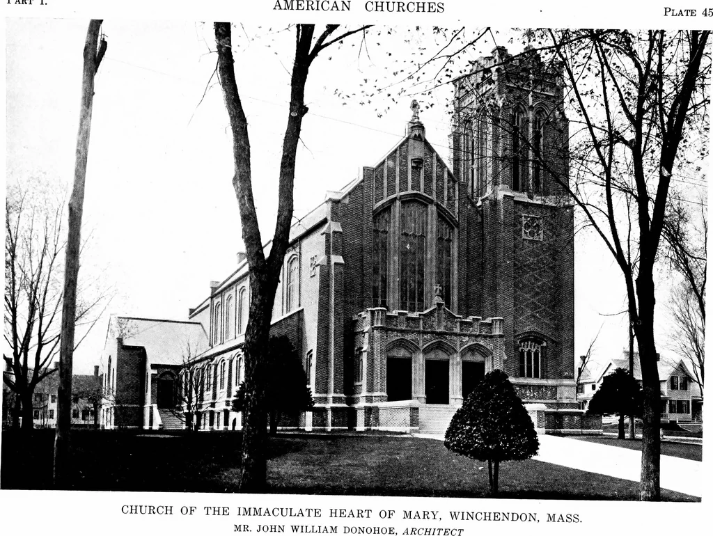 An illustration from American churches ... A series of authoritative articles on designing, planning, heating, ventilating, lighting and general equipment of churches as demonstrated by the best practice in the United States, 1915, leaf 198