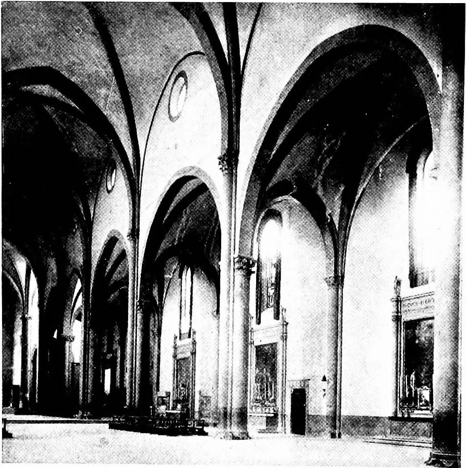 An illustration from American churches ... A series of authoritative articles on designing, planning, heating, ventilating, lighting and general equipment of churches as demonstrated by the best practice in the United States, 1915, leaf 21
