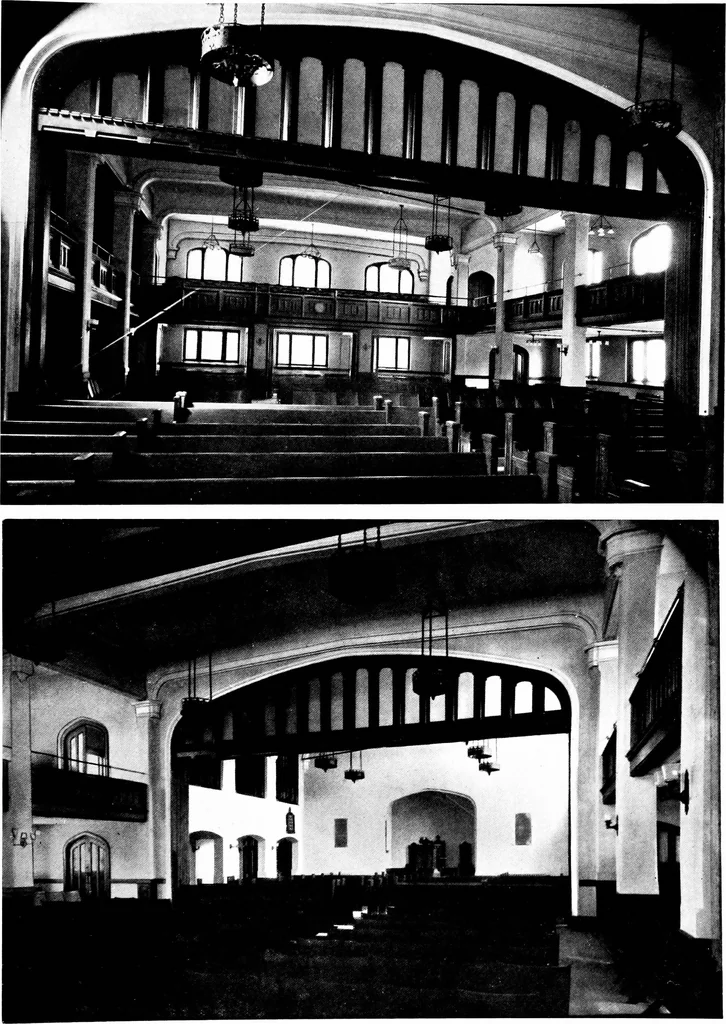 An illustration from American churches ... A series of authoritative articles on designing, planning, heating, ventilating, lighting and general equipment of churches as demonstrated by the best practice in the United States, 1915, leaf 224